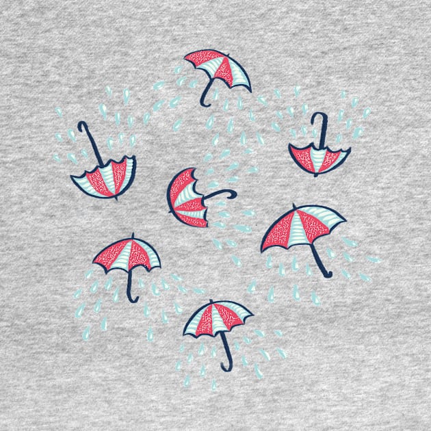 Raining Umbrellas Pattern by Boriana Giormova